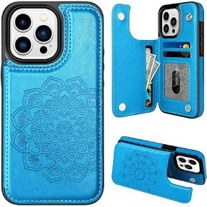 MMHUO for iPhone 15 Case with Card Holder, Flower Magnetic Back Flip Case for iPhone 15 Wallet Case for Women, Protective Case Phone Case for iPhone 15,Rose Gold