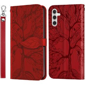 Case for Samsung Galaxy S23 FE 5G, PU Leather Flip Shell with Card Slots Magnetic Closure Strap Hand Shockproof Kickstand Case for Samsung Galaxy S23 FE 6.4 inch, Turquoise in Kuwait