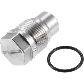 Motoforti Fuel Rail Plug & O-Ring, Fuel Pressure Valve, for Dodge for Ram 2500 3500 6.7L Diesel 2007-2018, Aluminum, 97371618 113073001, Silver Tone, 1 Set
