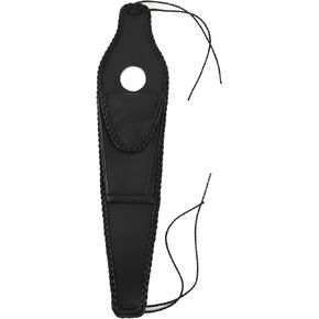 KIMISS Motorcycle Gas Bag, Fuel Pouch PU Leather Console Center Pouch Leather Bag Motorcycle Front Bag Fit for XL 883 1200 48 (black)(Braided rope)
