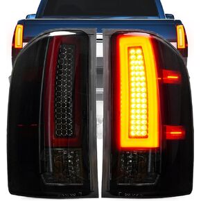 ضوء خلفي LED + طقم ضوء الفرامل الثالث مناسب لسيارة Chevy Silverado 1500 2500 HD 3500 HD 2007-2014، لسيارة GMC Sierra 3500 HD 2008-2014 مع عجلة مزدوجة فقط، 3 قطع، عدسات دخان