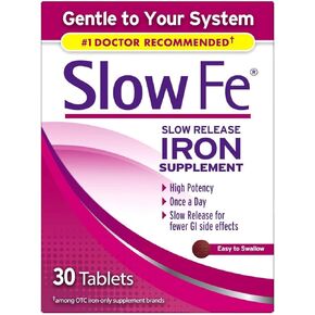 Slow Fe Slow Release Iron, 60 Tablets (Pack of 2)