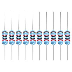 YOKIVE 100 PCS Metal Film Resistors, 20K Ohm Resistor with 1/2W 1% Tolerance, Lead, Good for DIY Electronic Projects (5 Color Bands, 9±1mm)
