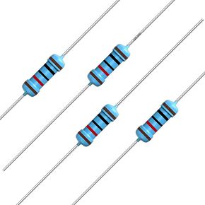100PCS 100K ohm Resistor 1/4w (0.25 Watt) ±1% Tolerance Metal Film Fixed Resistors, Over 200 Multiple Values (0~22M ohm) of Resistance Optional (100K ohm,100K R,100K Ω)