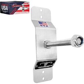 Pit Posse 802 Spare Tire Carrier Wall Mount Bracket for Enclosed Trailer - Made in USA - Wheel Mounted Aluminum Holder Rack Universal Fit for Utility Cargo Race Trailers, Van, Truck Storage Organizer