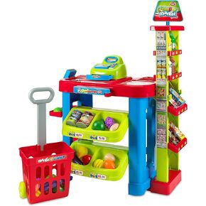 MEDca Creative Time Kids Supermarket Super Fun Playset with Shopping Cart