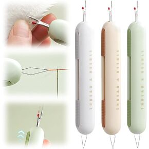 2 in 1 Needle Threader Seam Ripper, Upgraded Seam Ripper, Threading and Seam Remover Seam Ripper Tool for Sewing Crafting Knitting Thread Removing Supplies（3Pcs ） in Kuwait