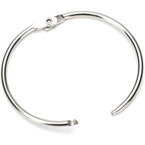 Coideal 3 Inch Extra Large Metal Book Rings - Loose Leaf Binder Rings, Easy to Open and Close, 20 Pack Jumbo Silver Circular Shower Curtain Ring Loops for Drape, Bathroom, Home Decor (76 mm)