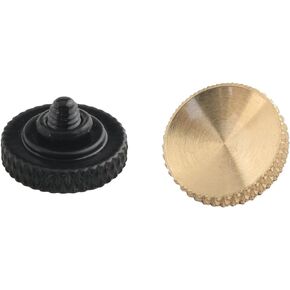 2PCS Camera Shutter Concave Buttons with Rubber Rings one in Black and one in Gold Pure Copper Shutter Release Button Camera Compatible Release Key