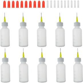 10Pcs Syringe Bottle With 20G Dispensing Needles And Cap (30ml dispensing bottle)