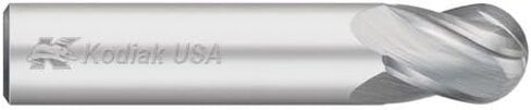 Kodiak Cutting Tools L3-OFFT-21LF USA Made Micrograin Carbide Ball Nose End Mill Set, 4 Flute, 1/8" to 1/2" (Pack of 6) in Saudi Arabia