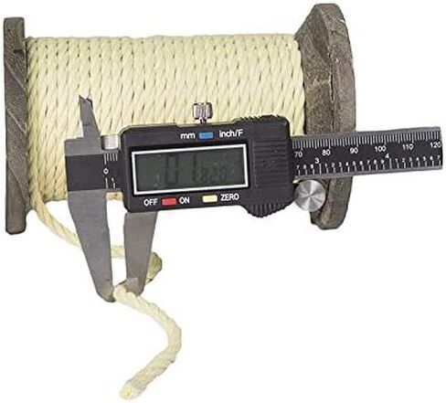 Fms Ravenox Twisted Kevlar Rope | Braided Kevlar Cord | (Braided)(1/8-in x 100 FT) Kite String, Winch Lines, Spear and Fishing Line, Bug Out Bags, Utility Rope | Braided or Twisted | Made in The USA in Saudi Arabia