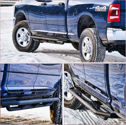 لوحات تشغيل OEDRO مقاس 6 بوصات متوافقة مع 2019-2024 Dodge Ram 1500 New Body Quad Cab، وخطوات جانبية للشاحنة، وألواح قابلة للطلاء، وشريط Nerf محكم in Saudi Arabia