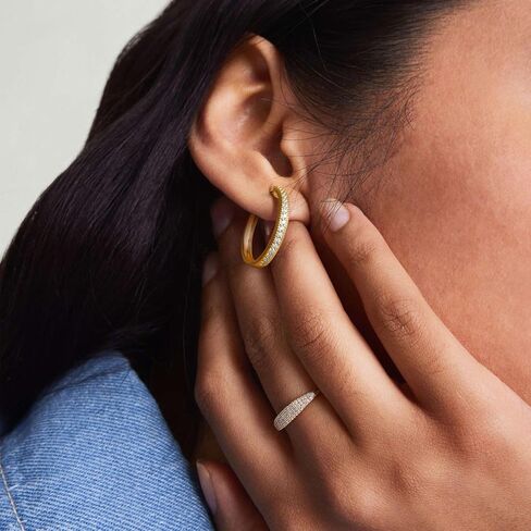 14K Gold Hoop Earrings Diamond Earrings Hoops Elegance Redefined Big Hoop Earrings 14K Gold Earrings Jewelry in Kuwait