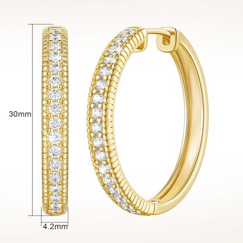14K Gold Hoop Earrings Diamond Earrings Hoops Elegance Redefined Big Hoop Earrings 14K Gold Earrings Jewelry in Kuwait