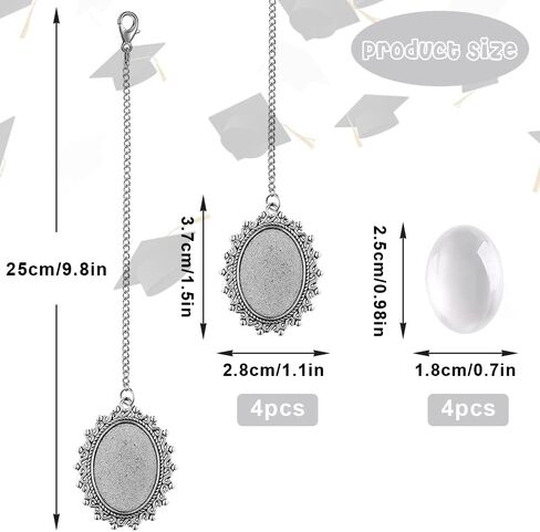 Graduation Cap Photo Charm, 4Pcs Class of 2024 College Gifts in Saudi Arabia