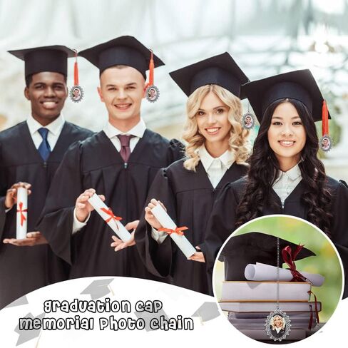 Graduation Cap Photo Charm, 4Pcs Class of 2024 College Gifts in Saudi Arabia