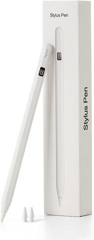 قلم iPad Pencil المغناطيسي، طاقة شاشة LED ذكية، متوافق مع قلم Apple (2018-2023) iPad 10/9/8/7/6، iPad Air، iPad Mini 6/5، iPad Pro 11 12.9 بوصة (أبيض) in Saudi Arabia