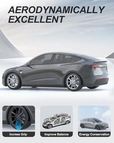 سبويلر EVDANCE للطراز Y Tesla 2020-2024 جناح سبويلر خلفي من ألياف الكربون مادة ABS OEM شفة الجذع الخلفي in Kuwait