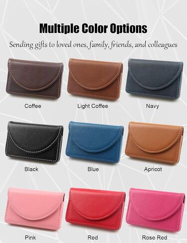 Business Card Holder, Minimalist Business Card Case, PU Leather Business Card Holder Case for Women/Men, Slim Business Card Holders With Magnetic Shut, Quick Access Cards（Multi Color Optional） in Saudi Arabia