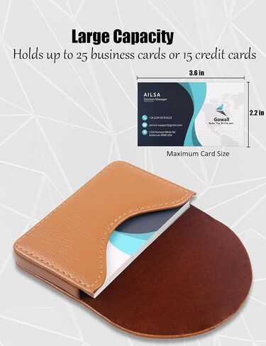 Business Card Holder, Minimalist Business Card Case, PU Leather Business Card Holder Case for Women/Men, Slim Business Card Holders With Magnetic Shut, Quick Access Cards（Multi Color Optional） in Saudi Arabia