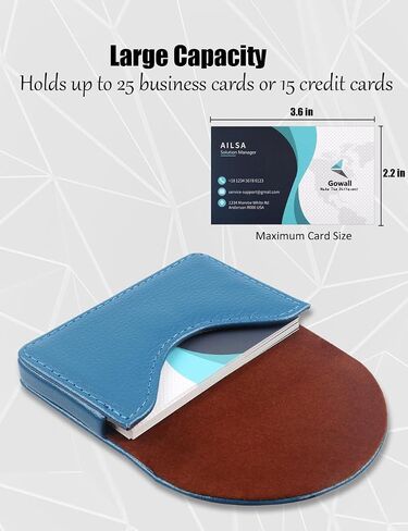 Business Card Holder, Minimalist Business Card Case, PU Leather Business Card Holder Case for Women/Men, Slim Business Card Holders With Magnetic Shut, Quick Access Cards（Multi Color Optional） in Saudi Arabia