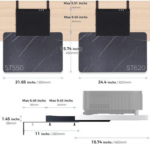 صينية منزلق مزودة بمحرك TS620 لجهاز عرض قصير جدًا (UST) وتلفزيون جهاز عرض ليزر. يمتد رف جهاز العرض إلى صورة مقاس 150 بوصة. صينية تلسكوبية قابلة للسحب تلقائيًا، ثلاثة أنواع من التركيب in Kuwait