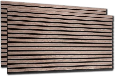 Nisorpa 2 PCS Acoustic Wood Wall Panels, 47.2’’ x 23.6’’ Slat Wall Paneling with Good Soundproofing Properties for Office Home Hotel in Saudi Arabia
