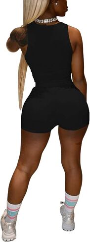 TOPSRANI Womens Two Piece Outfits Bodycon Tracksuit Sweatsuits Jogger Biker Workout Lounge Pajamas Shorts Pant Sets in Saudi Arabia