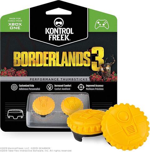 KontrolFreek Borderlands® 3 Claptrap Performance Thumbsticks لأجهزة Xbox One وXbox Series X | 2 عصا إبهام محدبة متوسطة الارتفاع | أصفر in Kuwait