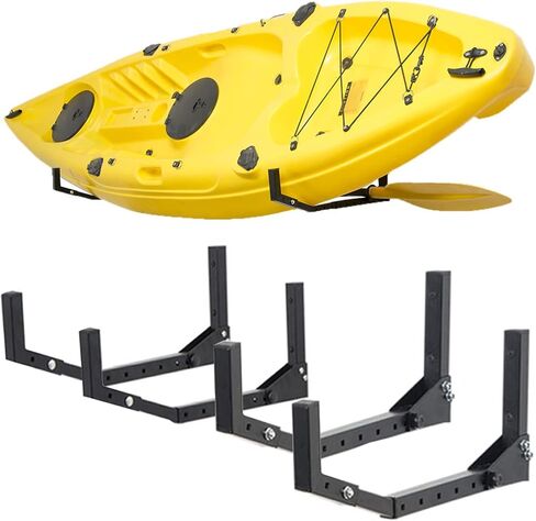 Wallmaster Kayak Storage Hooks Hangers, Adjustable Kayak Garage Storage Rack Wall Mount Heavy Duty Hooks for Canoe, Kayak, Paddle Board, Surfboard, Snowboard in Saudi Arabia