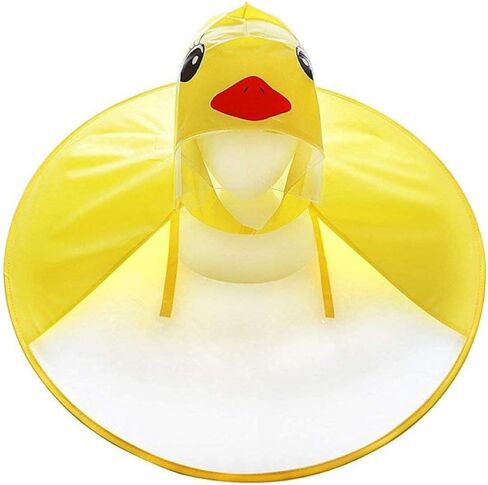 Foldable Cartoon Duck Children Raincoat UFO Shape Rain Hat Cape Umbrella in Saudi Arabia