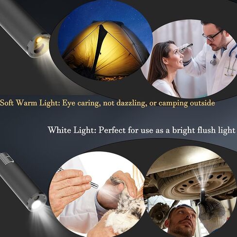 قطعتان من ضوء القلم الطبي القابل لإعادة الشحن، قلم LED لقياس الحدقة للأطباء والممرضات، قلم قابل لإعادة الاستخدام مع مصدرين للضوء LED - قلم ممرضة مع ضوء in Kuwait