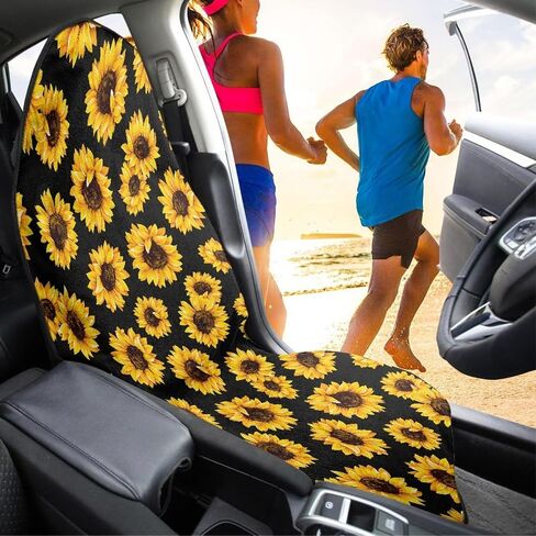 American FlagCar Front Seat Cover Towel Sweatproof Auto Bucket Seat Protector Multi-Use Car Accessories Decro Fit Yoga Running Crossfit Athletes Beach Swimming Outdoor Sports in Kuwait