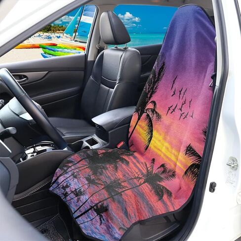 American FlagCar Front Seat Cover Towel Sweatproof Auto Bucket Seat Protector Multi-Use Car Accessories Decro Fit Yoga Running Crossfit Athletes Beach Swimming Outdoor Sports in Kuwait