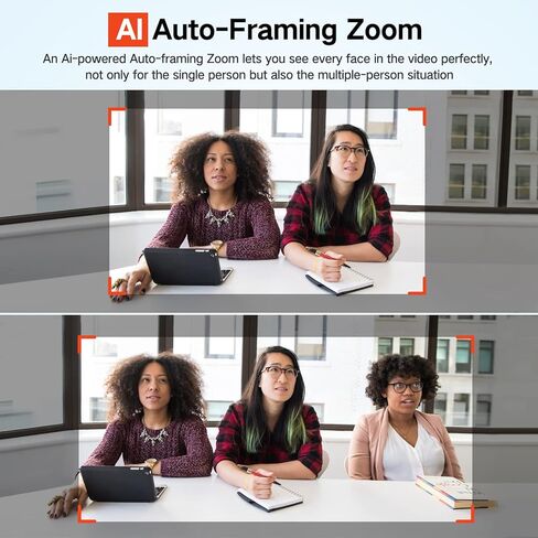 كاميرا ويب 4K مع ميكروفونات مزدوجة/مانعة للضوضاء، وكاميرا ويب ذات إطار تلقائي للتتبع AI 4K، وكاميرا ويب بزاوية عريضة 120 درجة، ومستشعر Sony 4K، مع غطاء للخصوصية، وكاميرا ويب USB للكمبيوتر الشخصي/البث/الكمبيوتر المحمول/المؤتمرات/اجتماعات التكبير/التصغير in Kuwait
