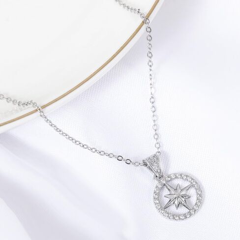 Straykids Compass Necklace SKZ Jewelry STAY Pendant KPOP Merch Cubic Zirconia 18K Gold Plated in Saudi Arabia