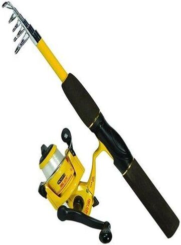 قضيب تلسكوبي من Eagle Claw PK56TS Pack-It Spin Combo (قطعة واحدة)، أصفر، 5 أقدام و6 بوصات in Saudi Arabia