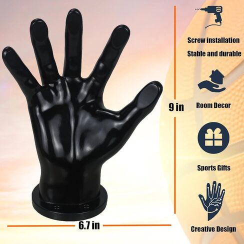 Hand Shaped Basketball Holder Wall Mount Gifts Basketball Room Decor Accessories Art Ball Decor Stand for Basketball, Football, Soccer, Volleyball in Saudi Arabia