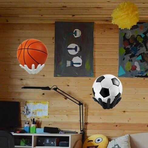 Hand Shaped Basketball Holder Wall Mount Gifts Basketball Room Decor Accessories Art Ball Decor Stand for Basketball, Football, Soccer, Volleyball in Saudi Arabia