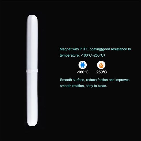 MECCANIXITY Magnetic Stirrer Mixer Stir Bar Rod 100mm(4") x10mm with Ring Shape Coating Magnet White for Laboratory in Saudi Arabia