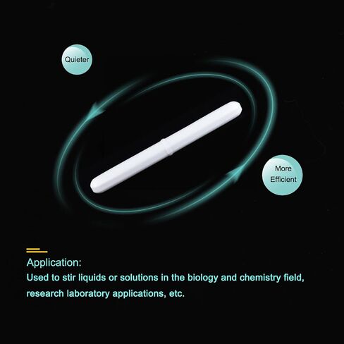 MECCANIXITY Magnetic Stirrer Mixer Stir Bar Rod 100mm(4") x10mm with Ring Shape Coating Magnet White for Laboratory in Saudi Arabia