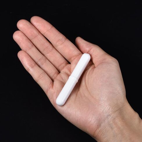 MECCANIXITY Magnetic Stirrer Mixer Stir Bar Rod 100mm(4") x10mm with Ring Shape Coating Magnet White for Laboratory in Saudi Arabia