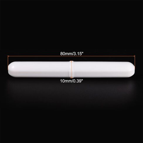 MECCANIXITY Magnetic Stirrer Mixer Stir Bar Rod 100mm(4") x10mm with Ring Shape Coating Magnet White for Laboratory in Saudi Arabia