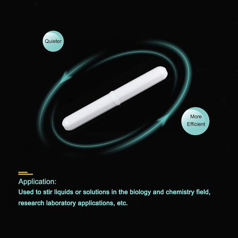 MECCANIXITY Magnetic Stirrer Mixer Stir Bar Rod 100mm(4") x10mm with Ring Shape Coating Magnet White for Laboratory in Saudi Arabia