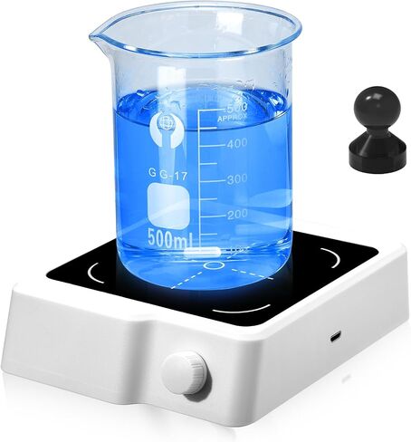 Magnetic Stirrer w/Stir Bar Retriever, 2000RPM Magnetic Stir Plate, 70fl.oz Magnetic Mixer w/Stir Bar, Lab Stirrer w/USB Adapter (NO Heating) in Saudi Arabia