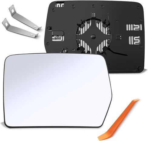Driver Side Mirror Glass Replacement for Ford F150 2004 2005 2006 2007 2008 2009 2010, Left Heated Convex View Mirror with Rear Holder, 4L3Z17K707DB in Saudi Arabia