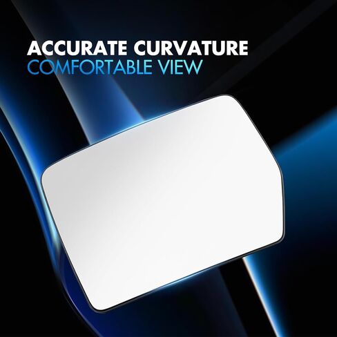 Driver Side Mirror Glass Replacement for Ford F150 2004 2005 2006 2007 2008 2009 2010, Left Heated Convex View Mirror with Rear Holder, 4L3Z17K707DB in Saudi Arabia