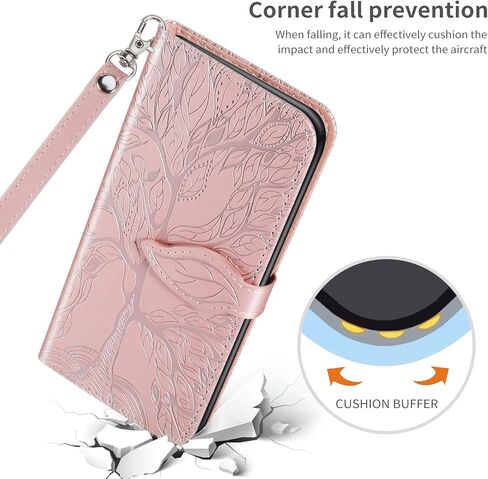 Case for Samsung Galaxy S23 FE 5G, PU Leather Flip Shell with Card Slots Magnetic Closure Strap Hand Shockproof Kickstand Case for Samsung Galaxy S23 FE 6.4 inch, Turquoise in Kuwait