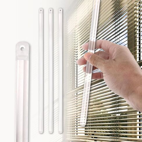 Amazing Drapery Hardware Clear Hexagon Acrylic Drapery Tilt Wand with Built-in Tip, 12-Inches, 1 Pack - Ideal for Mini Blinds and Venetian Blinds in Saudi Arabia